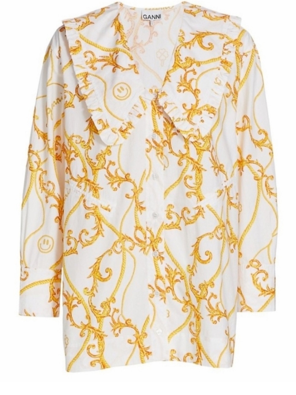 Ganni White organic cotton blouse